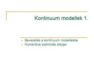 Kontinuum modell