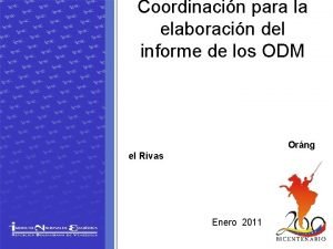 Coordinacin para la elaboracin del informe de los