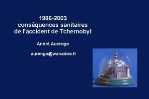 1986 2003 consquences sanitaires de laccident de Tchernobyl