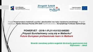 Projekt Ponadnarodowa mobilno uczniw i absolwentw oraz kadry