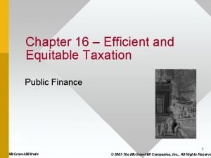 Efficient and equitable taxation