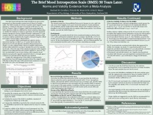 Brief mood introspection scale reliability and validity