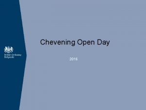 Chevening open day