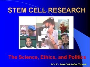 Stem cell politics