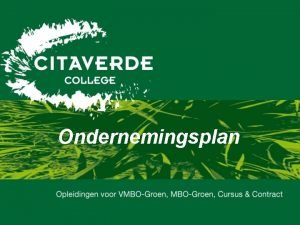 Ondernemingsplan uitleg