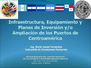 Infraestructura Equipamiento y Planes de Inversin yo Ampliacin