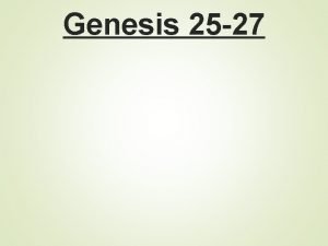 Genesis 25 lds