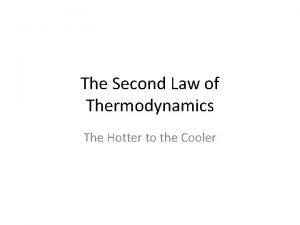 2nd law of thermodynamics