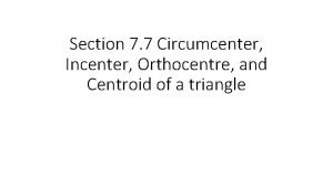 Circumcenter finder Circumcenter finder