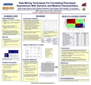 Data Mining Techniques For Correlating Phenotypic Expressions With