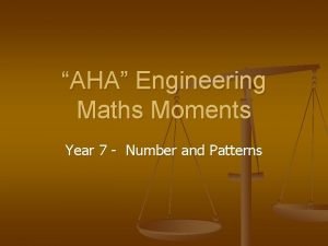 AHA Engineering Maths Moments Year 7 Number and