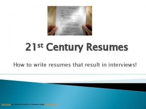 st 21 Century Resumes How to write resumes