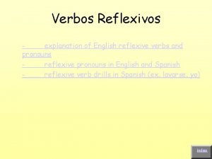 Verbos reflexivos lavarse