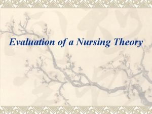 Nursing theory evaluation criteria