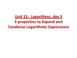 3 properties of logarithms