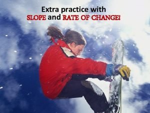Practice rate of change and slope