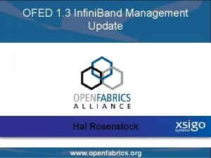 OFED 1 3 Infini Band Management Update Hal