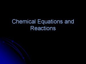 What are the 4 types of chemical reactions