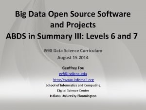 Big data open source projects
