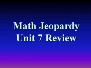 Math jeopardy fractions