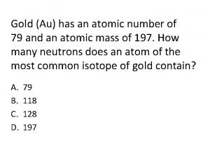 Atomic number au