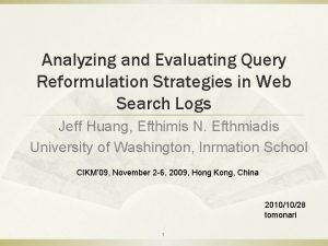 Query reformulation