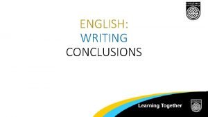 Conclusion examples