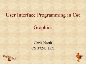 User Interface Programming in C Graphics Chris North