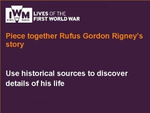 Rufus gordon Rufus gordon