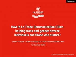 Latrobe communication clinic