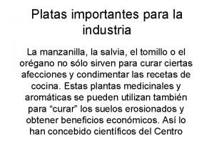 Platas industriales