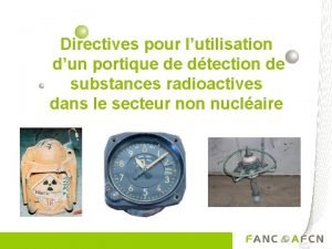 Directives pour lutilisation dun portique de dtection de