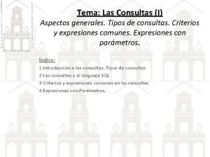 Tipos de consultas