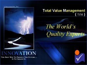 Total value management