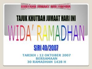 Bulan ramadhan tahun 2007