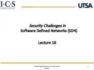 Sdn security challenges