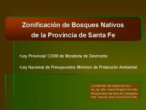 Zonificacin de Bosques Nativos de la Provincia de