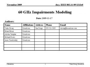 November 2009 doc IEEE 802 11 091213 r