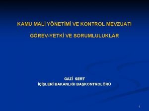 KAMU MAL YNETM VE KONTROL MEVZUATI GREVYETK VE