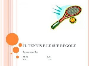 Mappa concettuale tennis