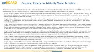 Maturity model template
