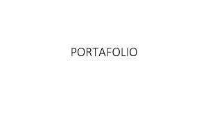 Concepto de portafolio digital
