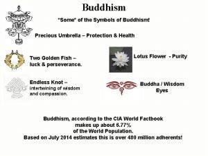 Buddhism Some of the Symbols of Buddhism Precious