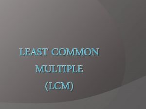Lcm meaning Lcm meaning