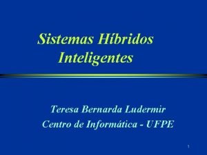 Sistemas Hbridos Inteligentes Teresa Bernarda Ludermir Centro de