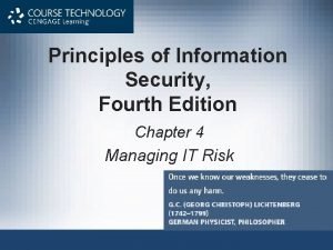 Principles of information security 4th edition