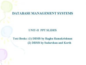 Introduction to database management system ppt