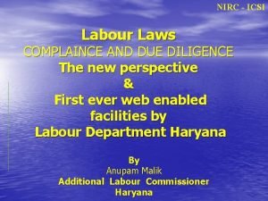 NIRC ICSI Labour Laws COMPLAINCE AND DUE DILIGENCE