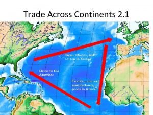 Trade Across Continents 2 1 Trade Across Continents