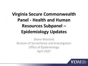 Virginia Secure Commonwealth Panel Health and Human Resources